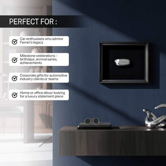 Lamborghini Framed Shadow Box with Custom Quote