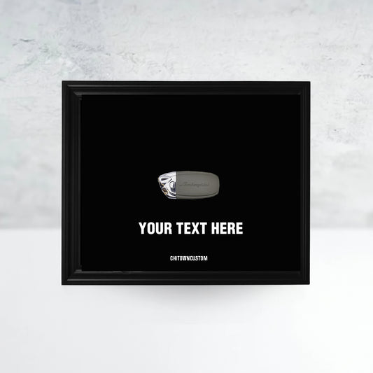 Lamborghini Framed Shadow Box with Custom Quote