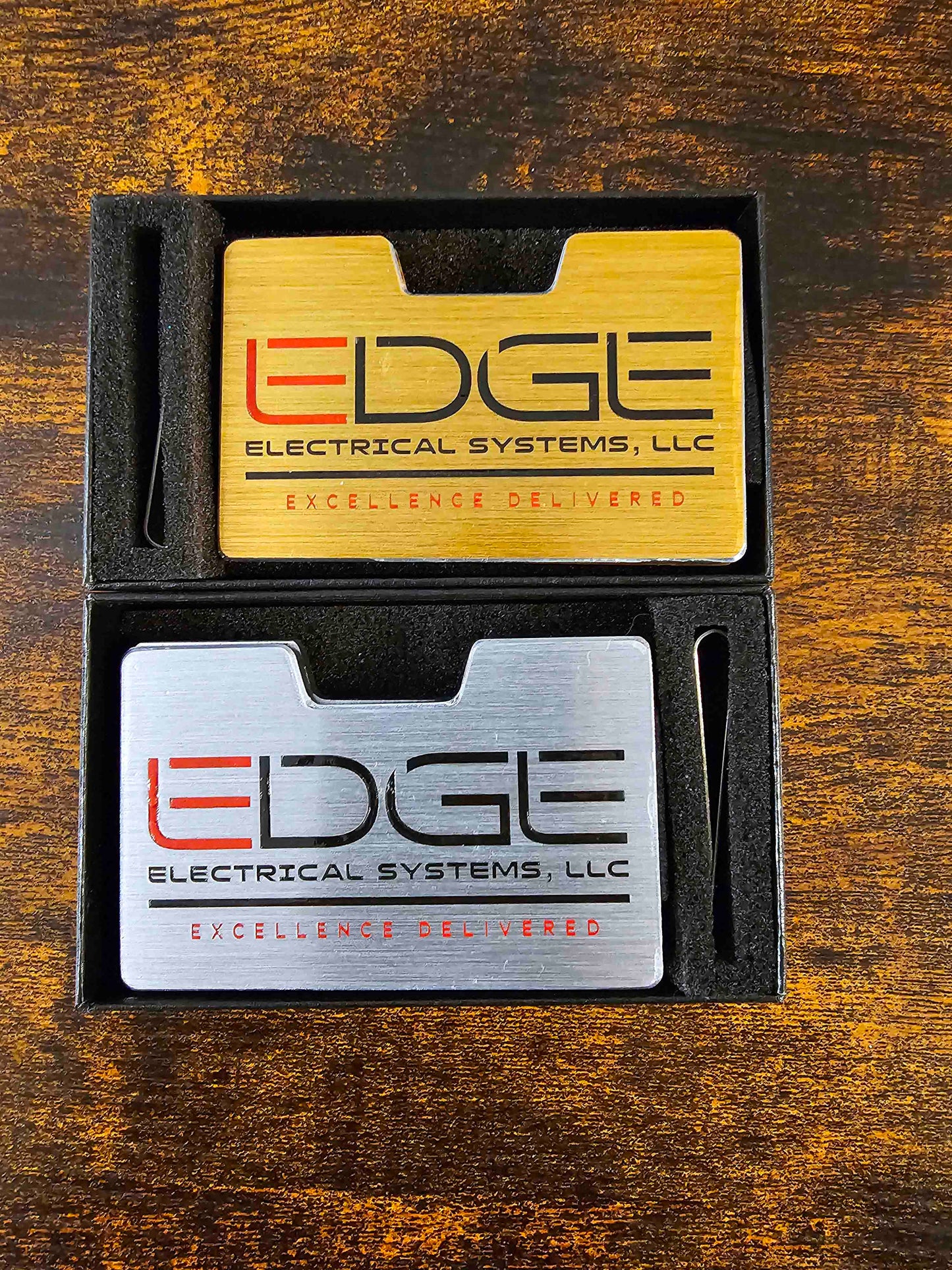 Custom personalized Ultra Thin RFID Blocking Aluminum Credit Card Holder with Money Clip Minimalist Metal Wallet