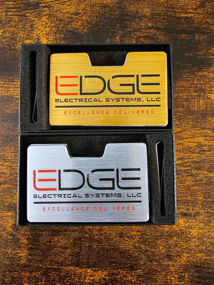 Custom personalized Ultra Thin RFID Blocking Aluminum Credit Card Holder with Money Clip Minimalist Metal Wallet