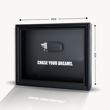 Lamborghini Framed Shadow Box with Custom Quote