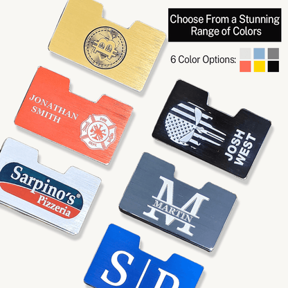 Custom personalized Ultra Thin RFID Blocking Aluminum Credit Card Holder with Money Clip Minimalist Metal Wallet