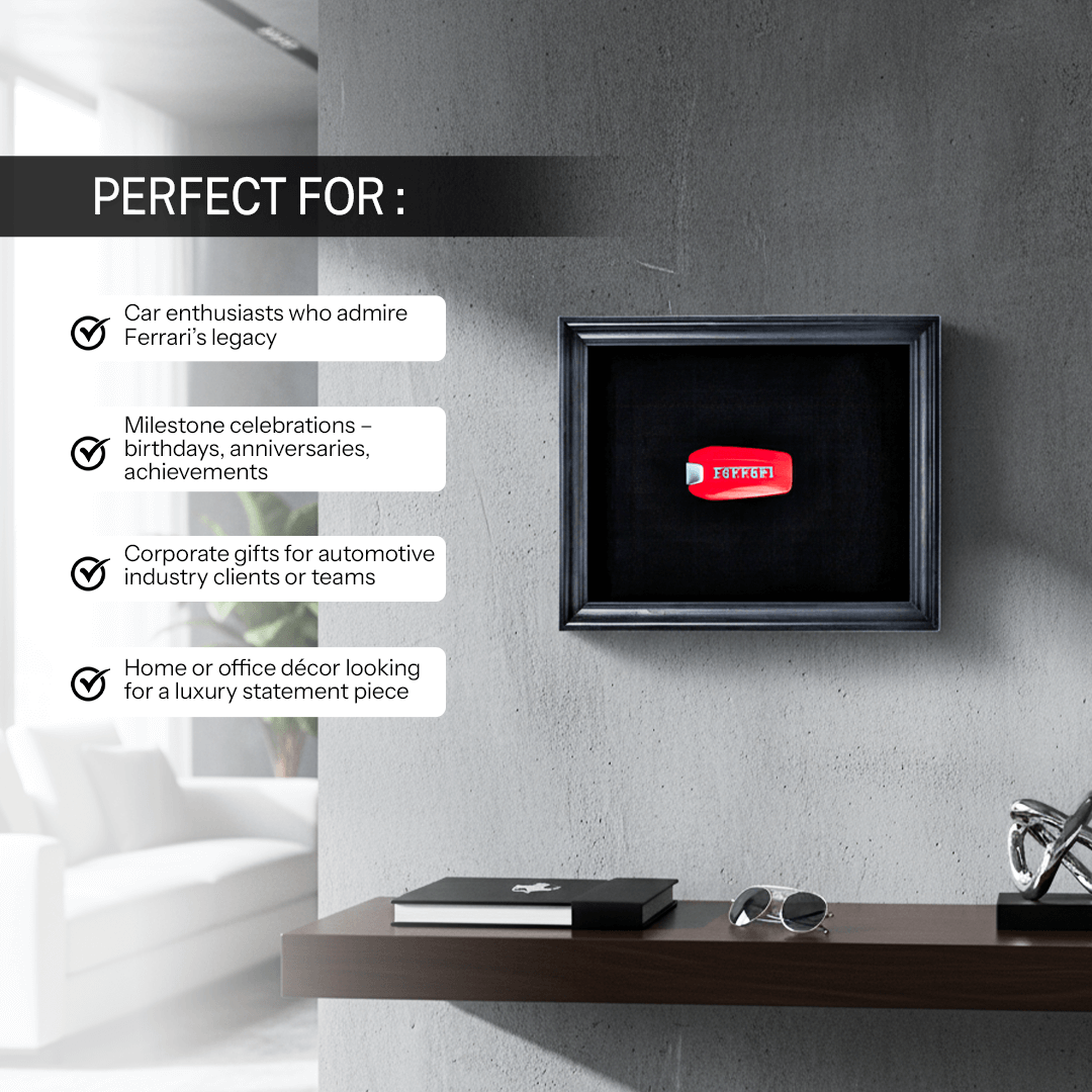 Ferrari Framed Shadow Box with Custom Quote