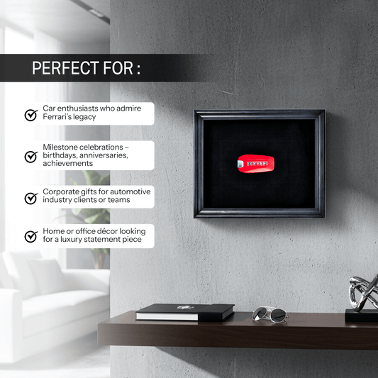 Ferrari Framed Shadow Box with Custom Quote